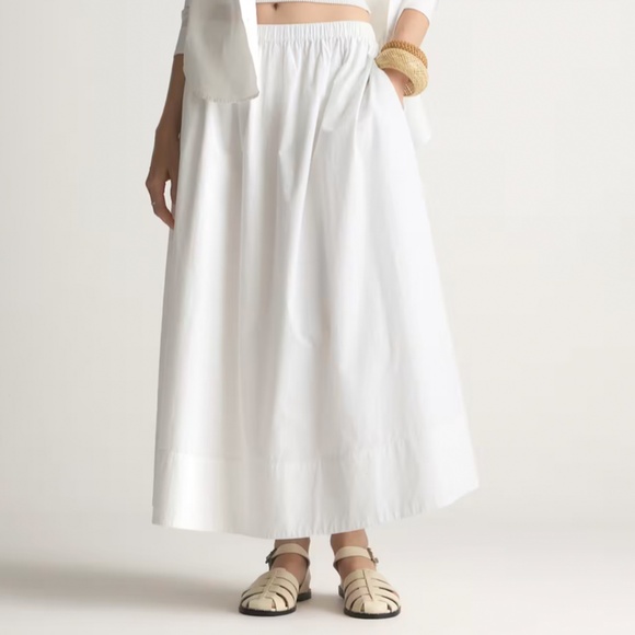 Simons Dresses & Skirts - Contemporaine Simons White Poplin Maxi Skirt A Line